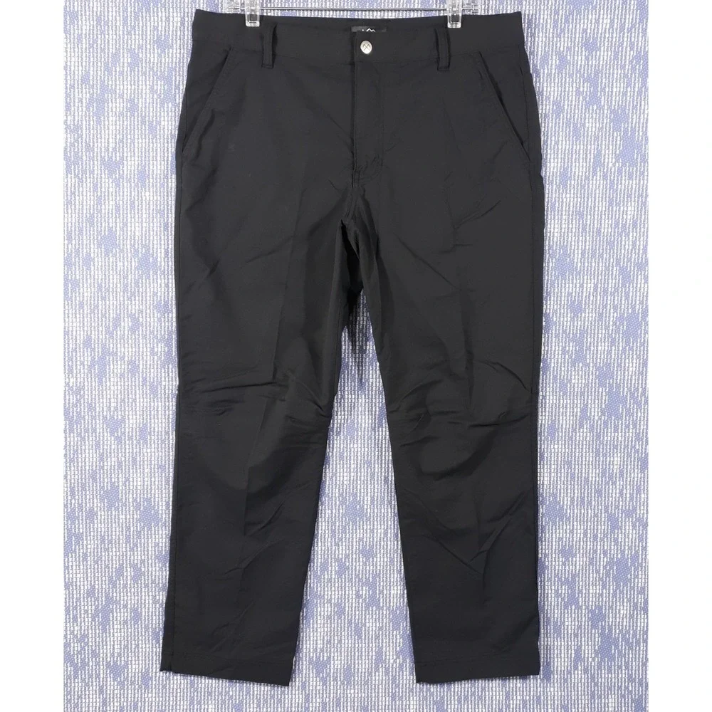 REI Hiking Pants Mens 36 x 30 Regular Fit Black Flat Front